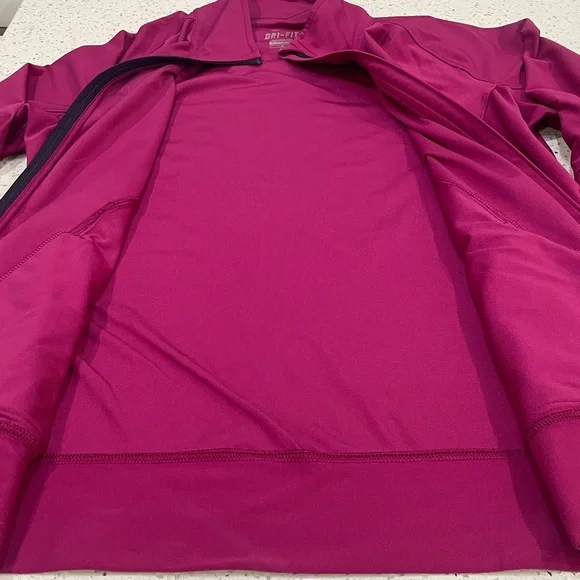 Nike Women's Magenta Full-Zip Dri-fit Jacket size large - Picture 6 of 6